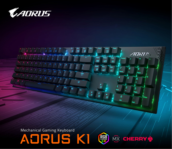 技嘉推出战斗版AORUS猎鹰K1机械式电竞键盘(图1)