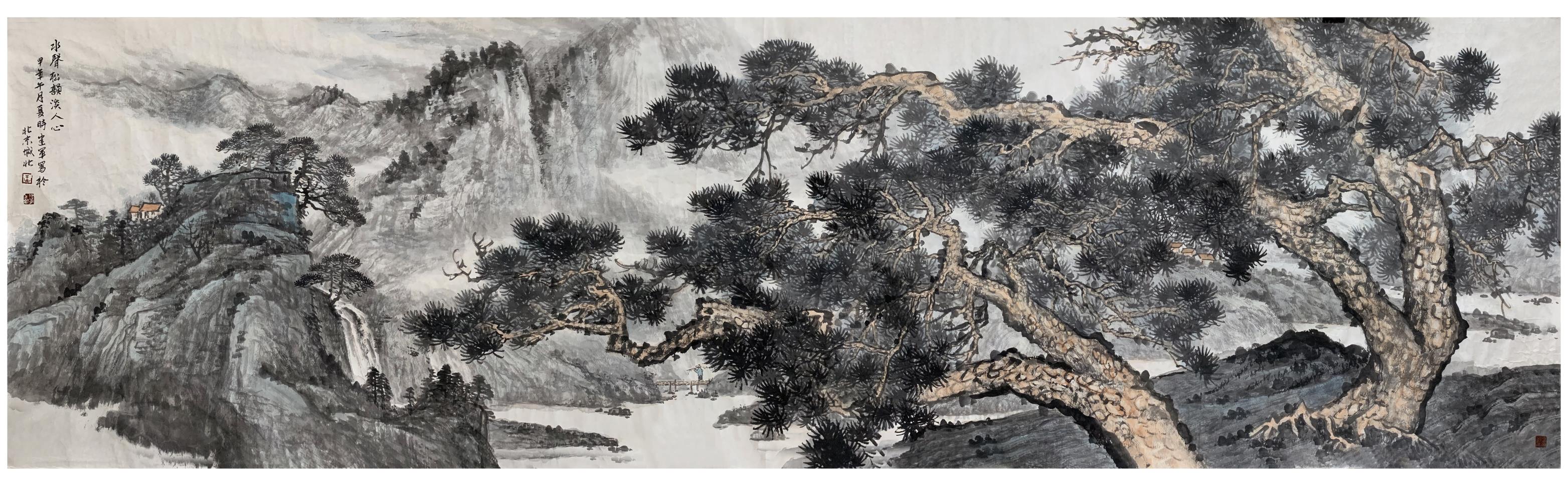 画家王建军巨幅山水画