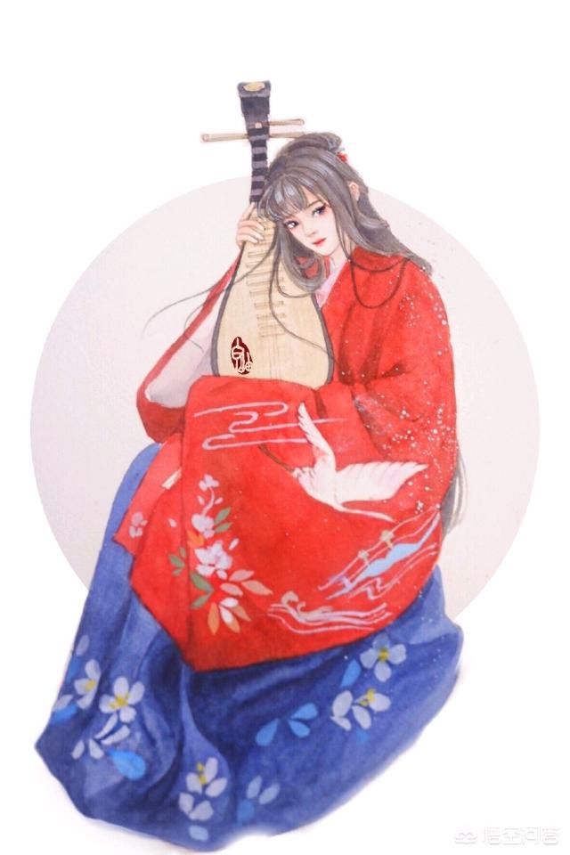 漫古风壁纸分享主题琵琶少女