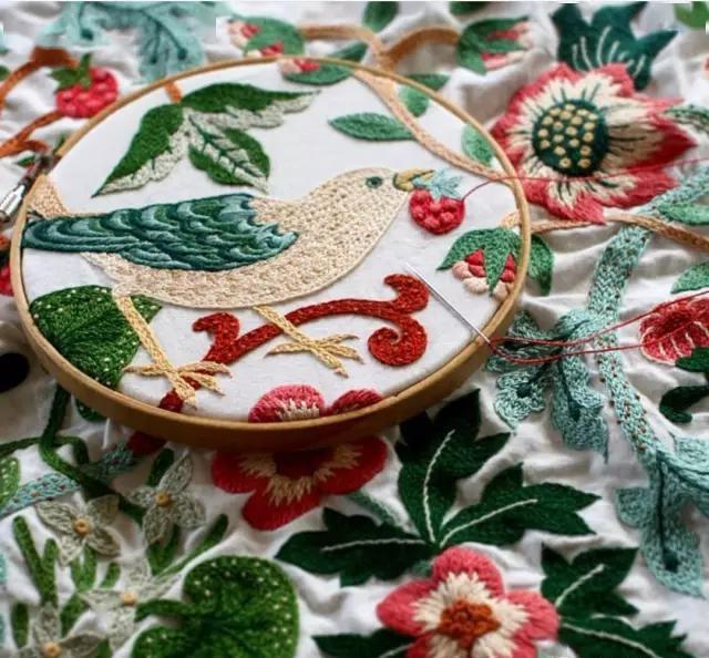 30张色彩清新华丽的刺绣让我感受到盛夏般的热情洋溢