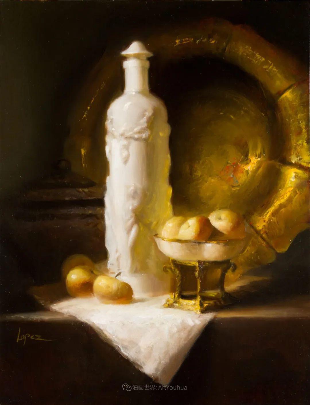 水果与静物~美国女画家莉亚·洛佩兹静物油画作品赏析