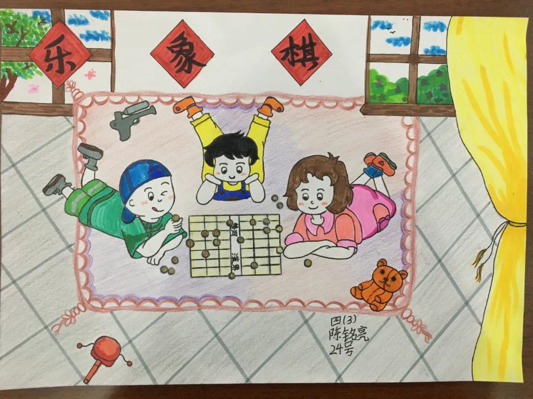 童画战疫象棋主题绘画投票开始啦厦门市同安区祥平中心小学