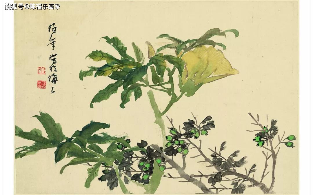 任伯年花卉小品册页12幅欣赏