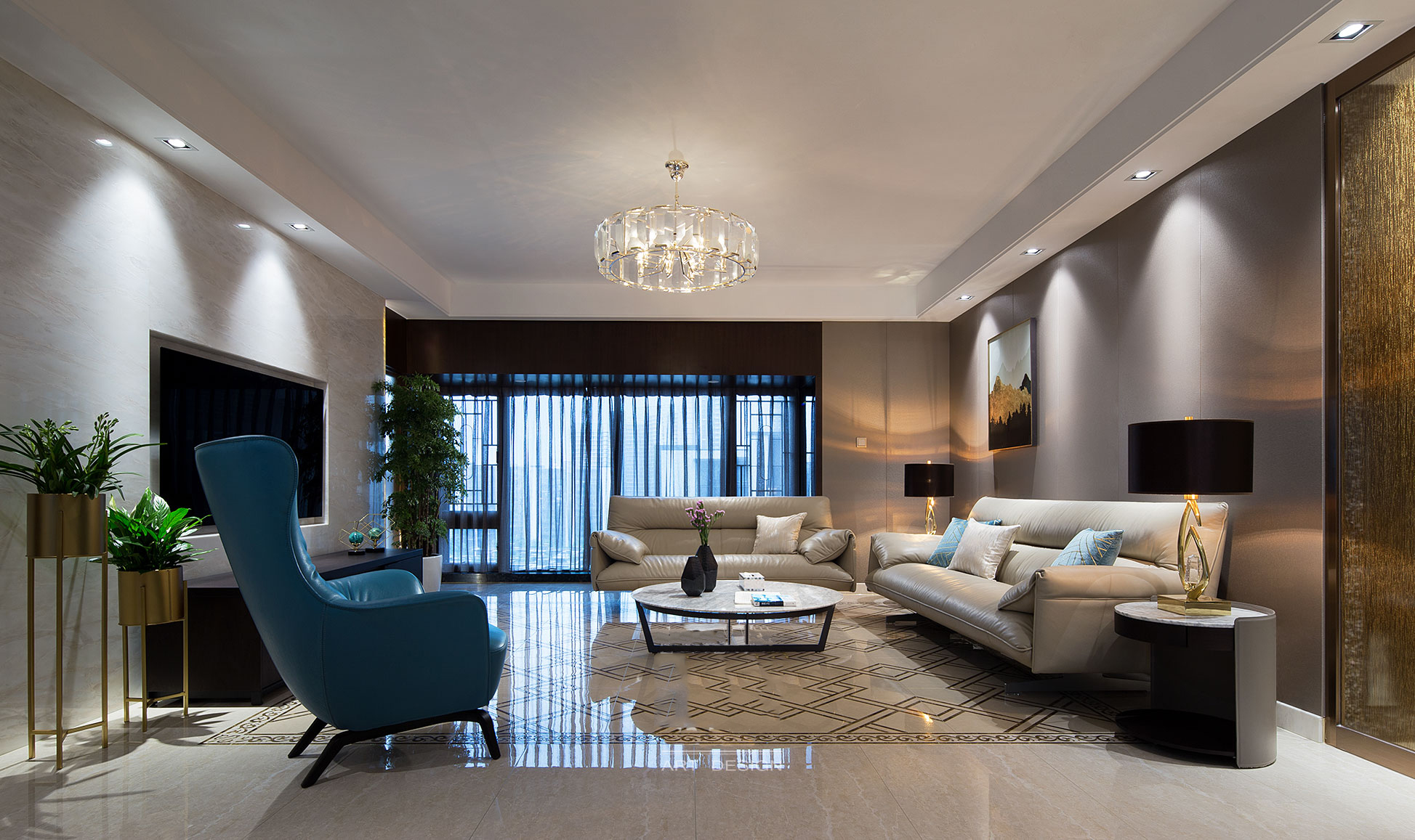 轻奢时代,高档的生活格调 185㎡别墅装修实景图欣赏