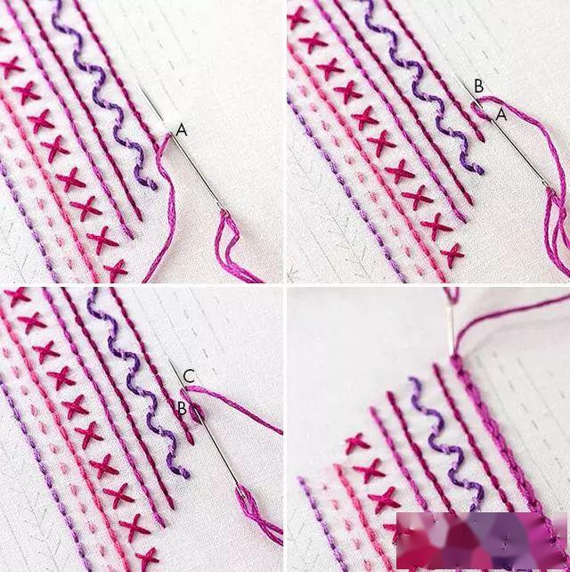 如何用基础针法绣一个好看的爱心简单针法新手快速上手