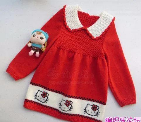 手把手教你编织娃娃领公主裙的织法17岁女童