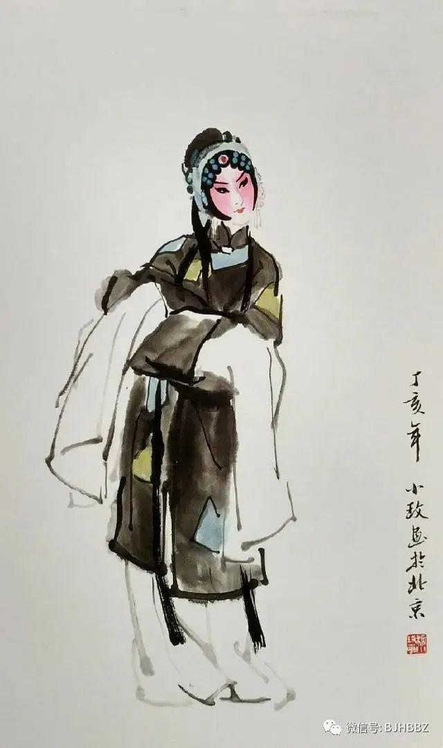 戏曲人物,在穆小玫的笔下被表现得淋漓尽致,既有中国画的笔墨写意情趣