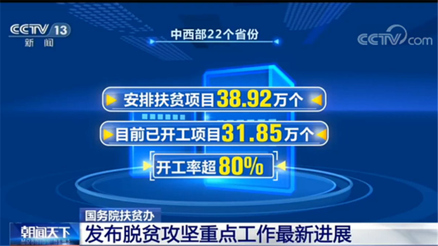 国务院扶贫办发布脱贫攻坚重点工作最新进展
