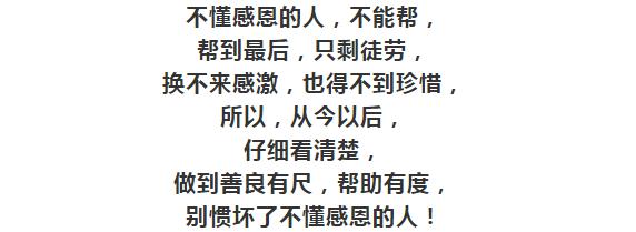 不知感恩的人不能帮