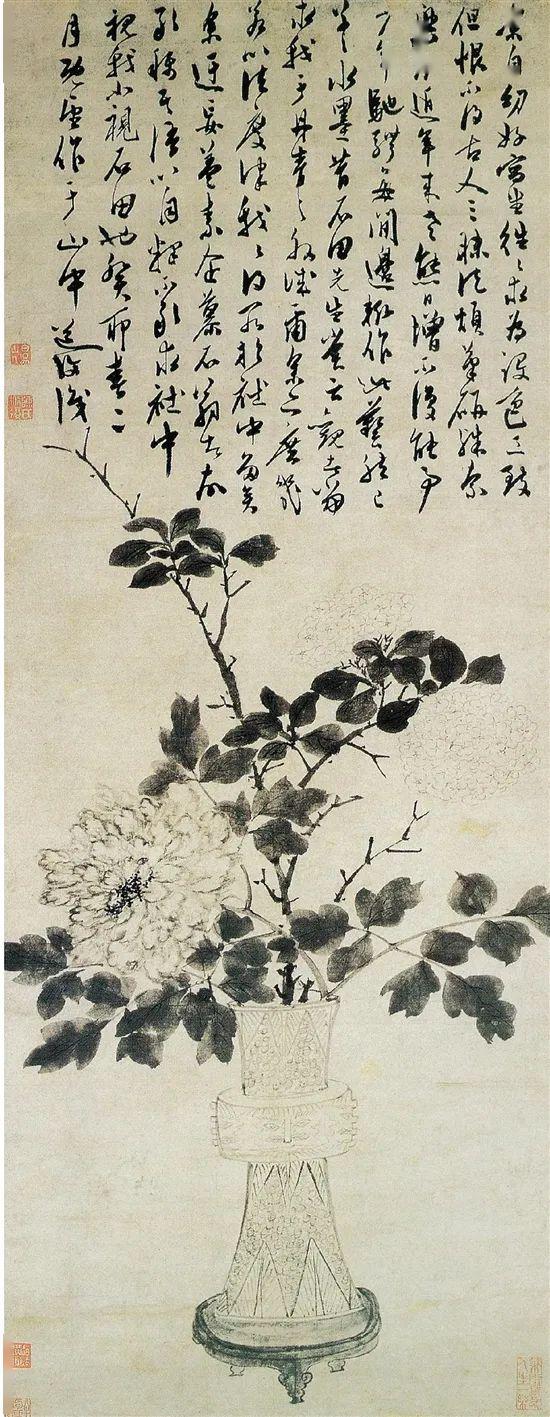 花卉豪一世陈淳的小写意书画