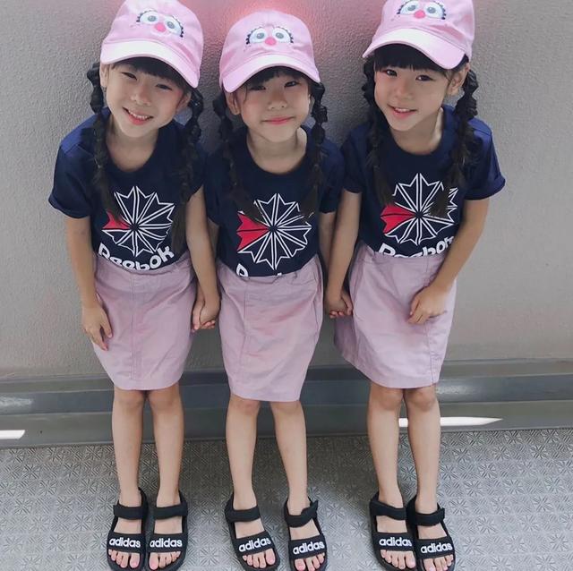 ins美韩三胞胎图片