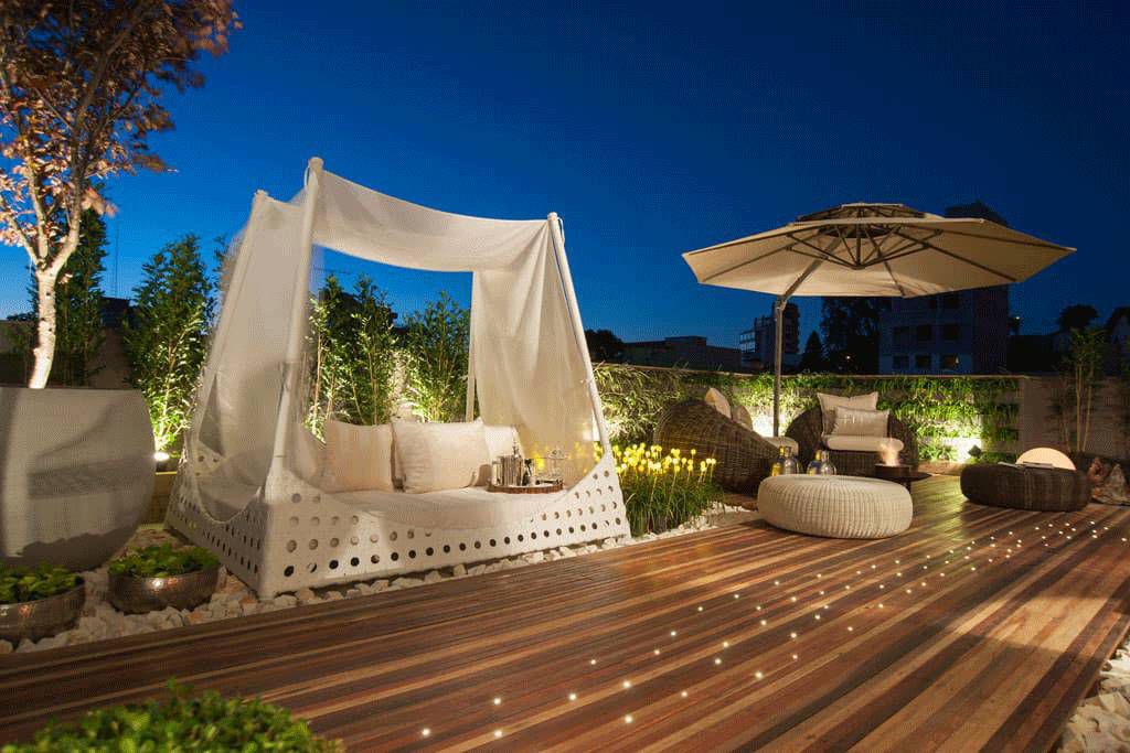 12个露台花园设计顶楼配露台种上花草就是小花园多赚