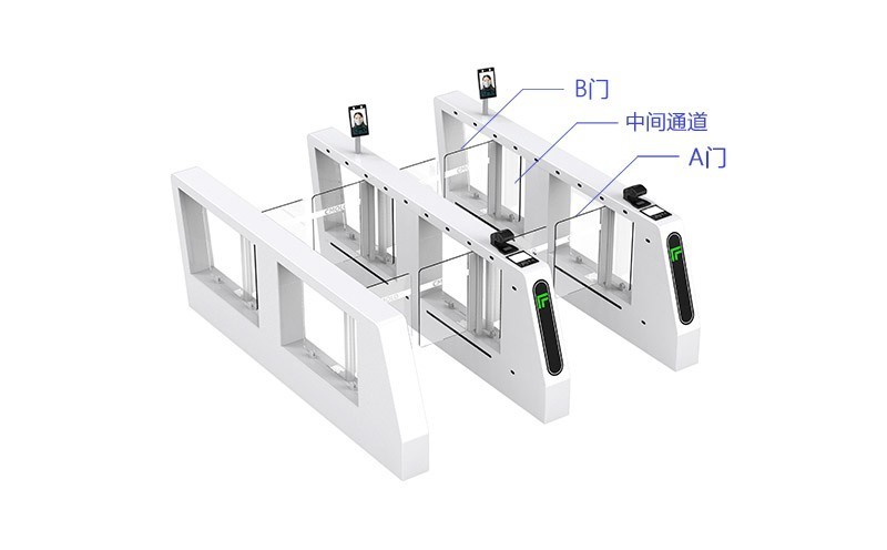 2020新品双门互锁摆闸轻松拦截尾随者
