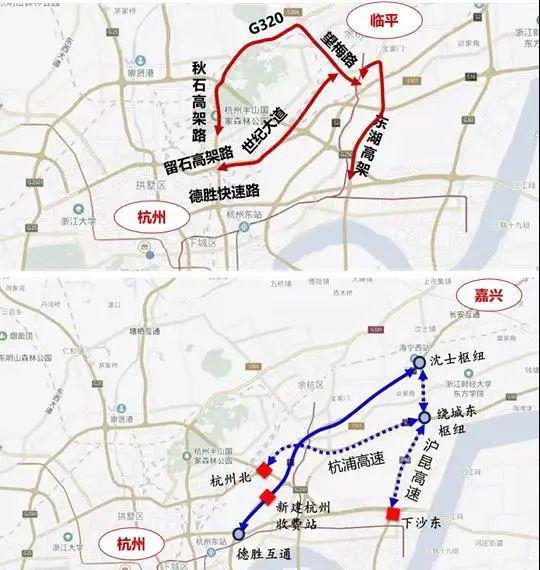 從杭州市區北部進出城03圖02▲來自繞城北線和上