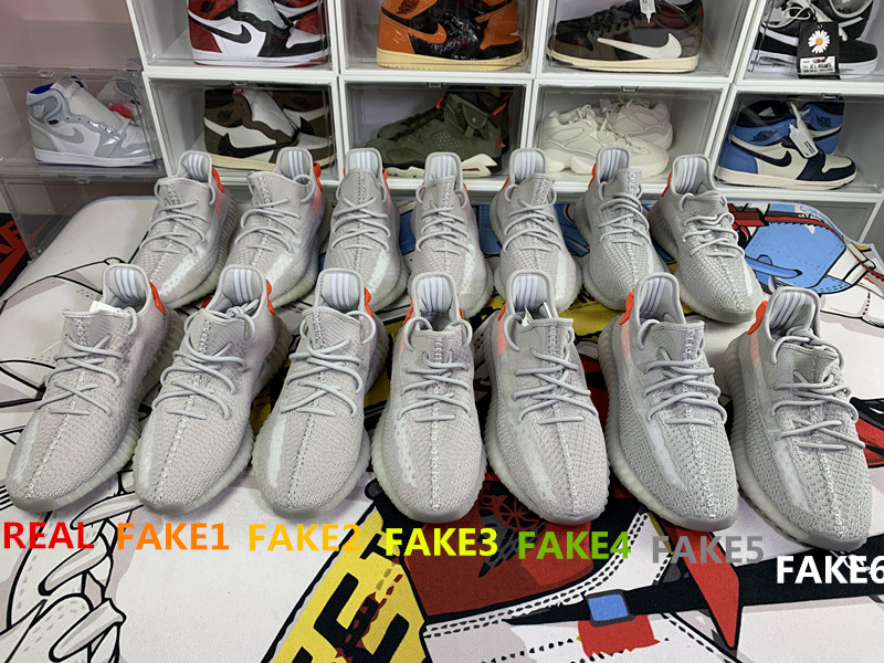 yeezy350v2欧洲限定尾灯开箱真假对比