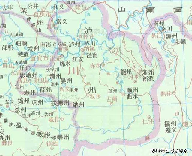 地图看贵州遵义习水县上下几千年从习国习部到习水县