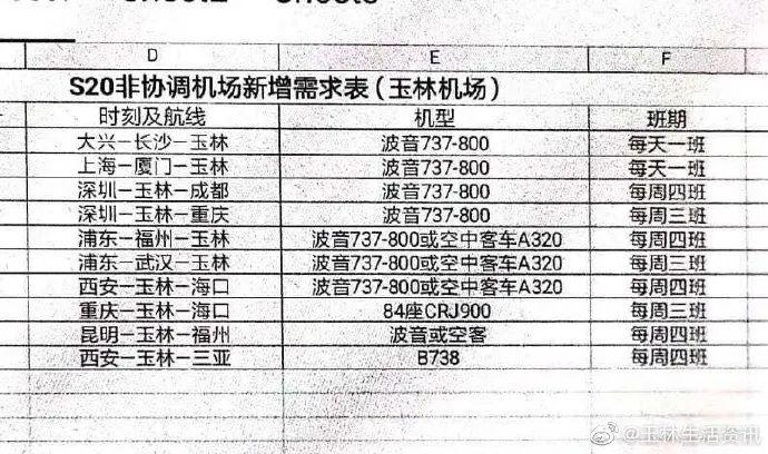 网爆玉林福绵机场路线以及航班一波音737正式试飞