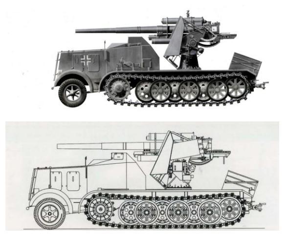 kfz半履带自行88毫米火炮猎杀苏联kv1_重型坦克