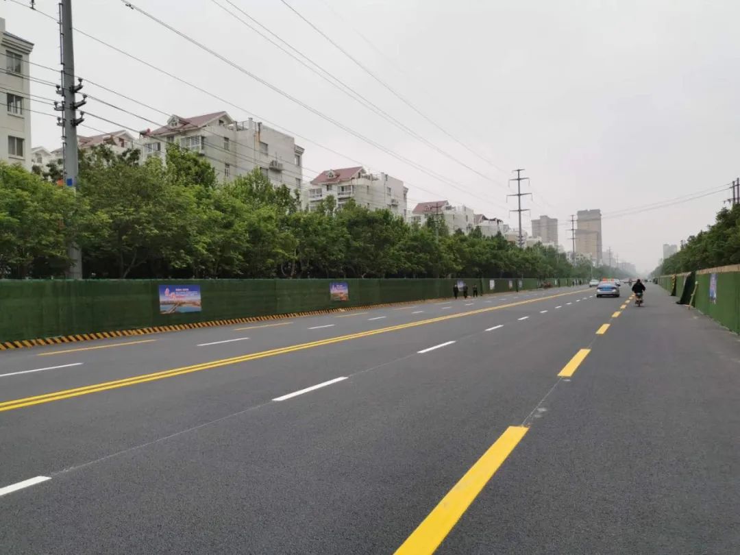 开封人黄河大街北段快车道通车啦