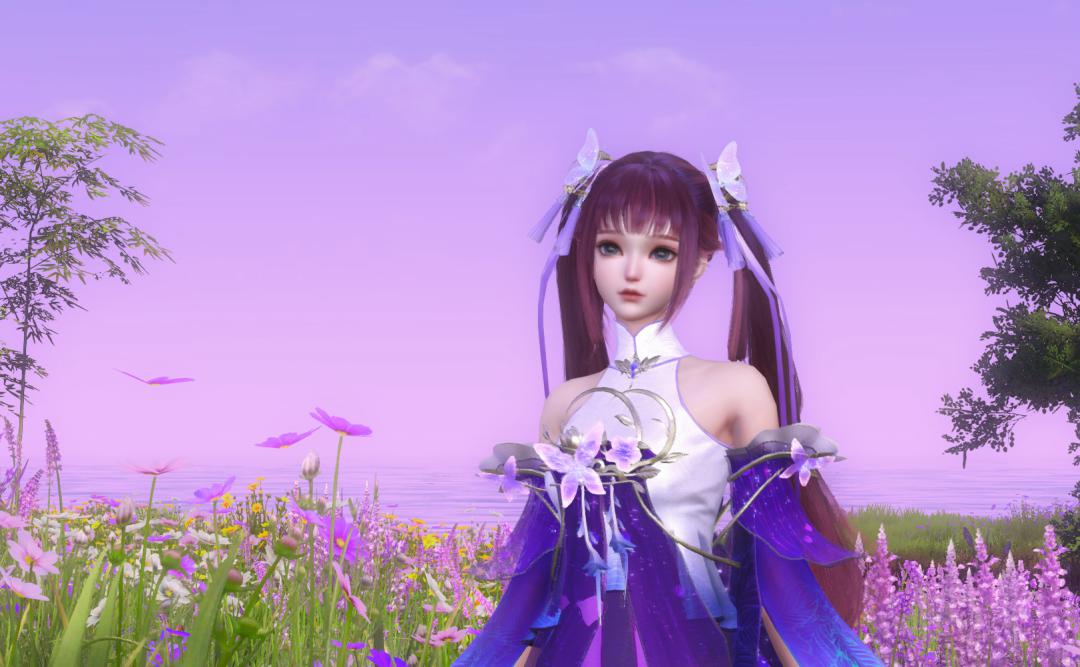 滤镜的色调偏绛紫色对比度和饱和度都较高适合使用于晚霞,花海等场景