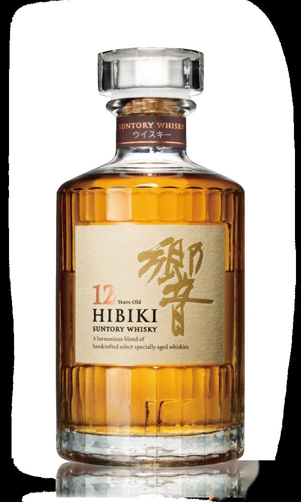 三得利公司的hibiki 12年调和威士忌以来自三得利旗下品牌如白州,知多