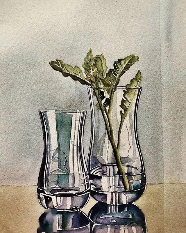 水彩玻璃的质感表现