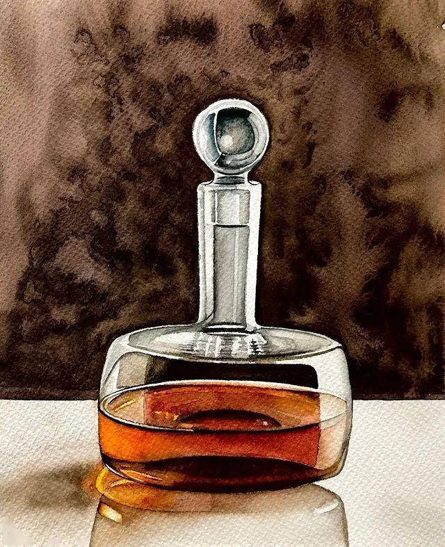 水彩玻璃的质感表现