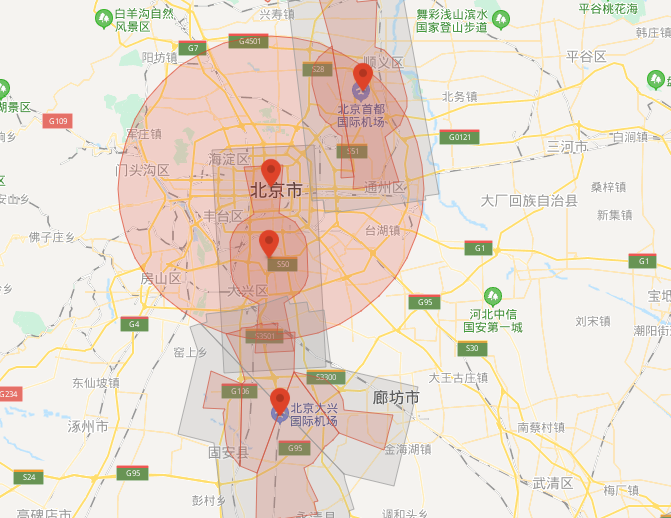 北京无人机禁飞区地图图片