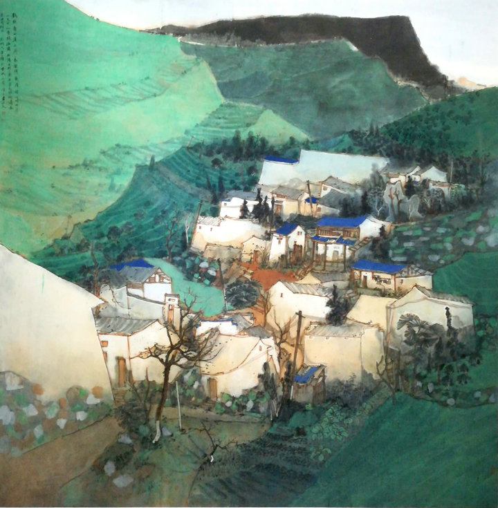 安一辉山水画,孙德崇山水画_大山谷图库