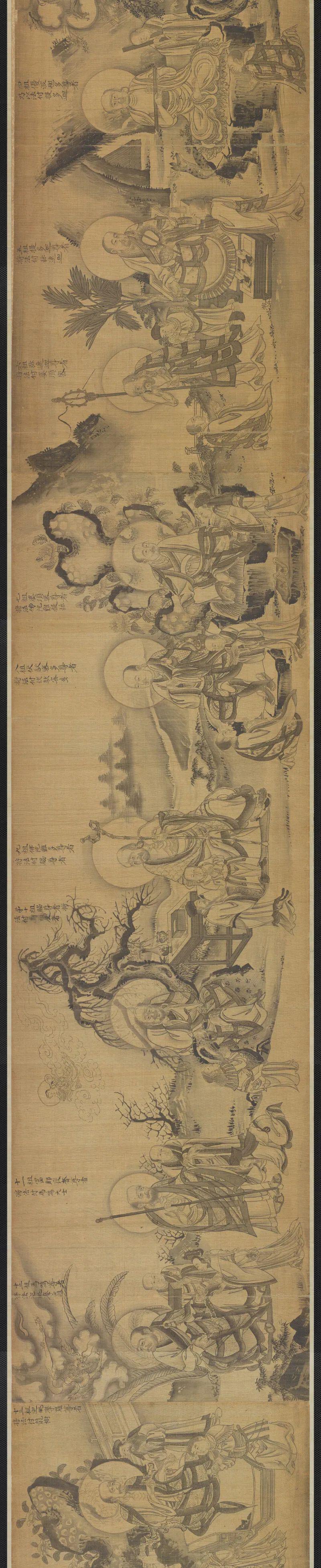 明代禅宗绘画长卷祖师传法图