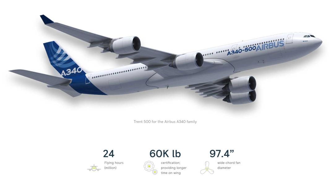 空客a340为什么被称为5apu遄达500推力只有29吨