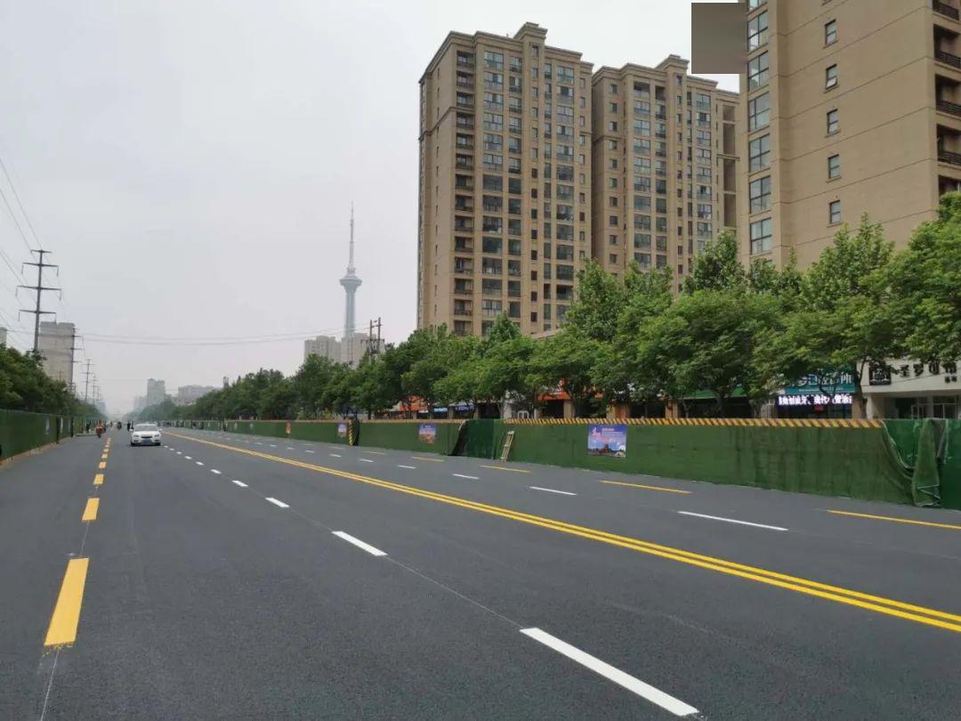 开封人黄河大街北段快车道通车啦