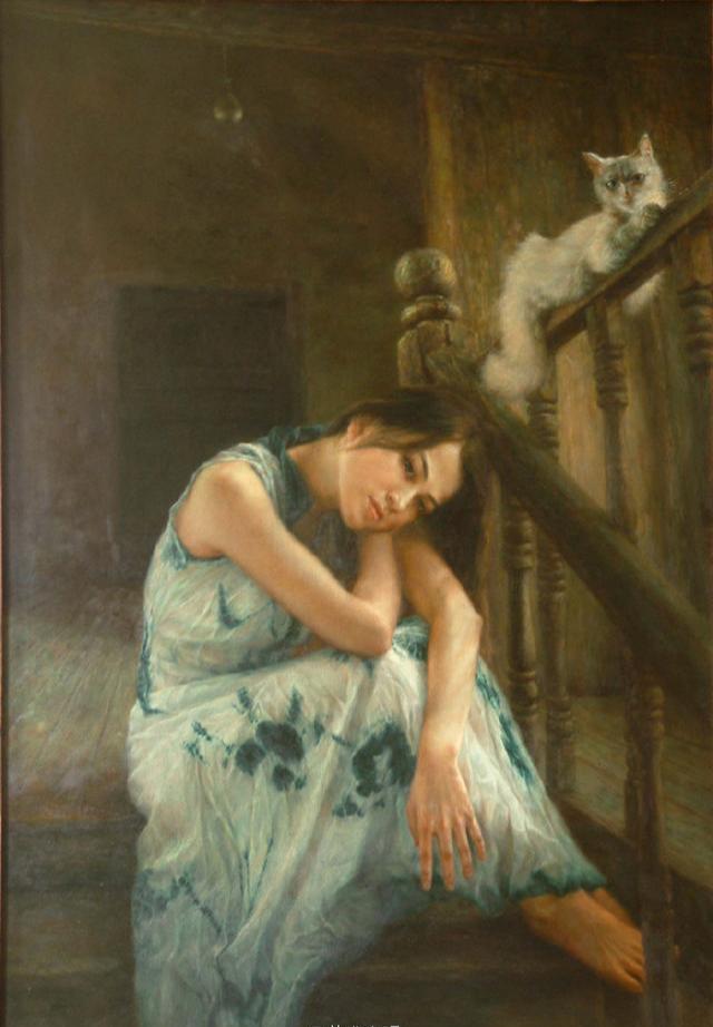 中国美女画家赵雪枫人体油画中的性感女神