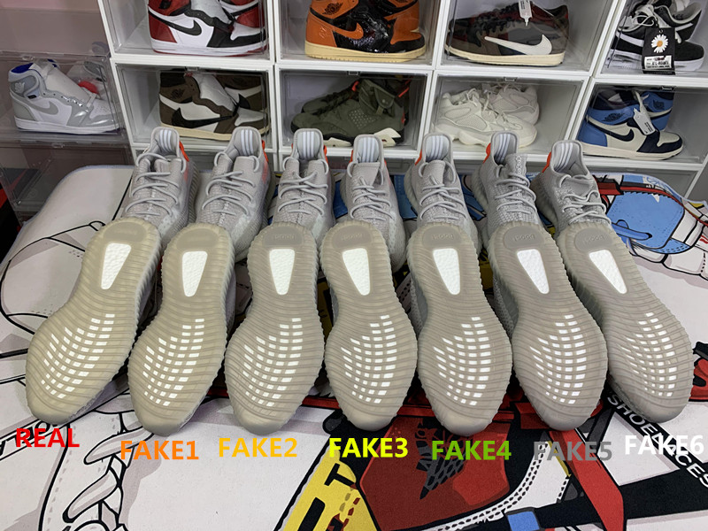 yeezy350v2欧洲限定尾灯开箱真假对比