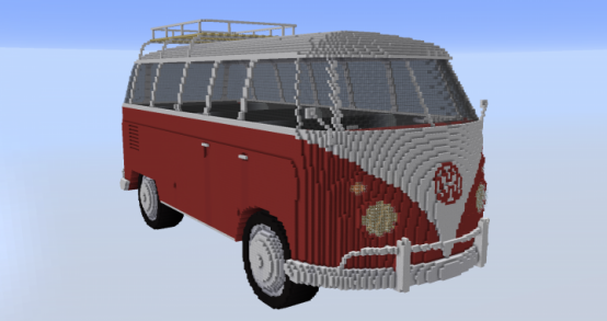 超载警告《我的世界》老玩家造巨型公交 一辆车能坐7000个史蒂夫