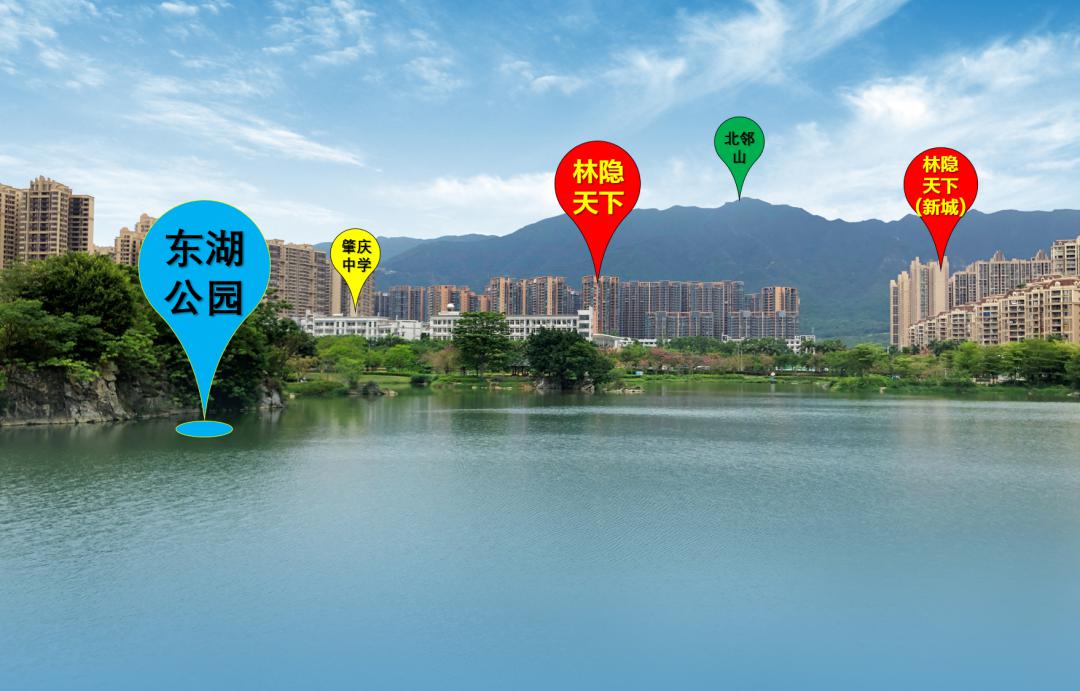 楼下即是东湖公园,咫尺七星岩,北邻山,更有鼎湖山,羚羊峡等景区环伺