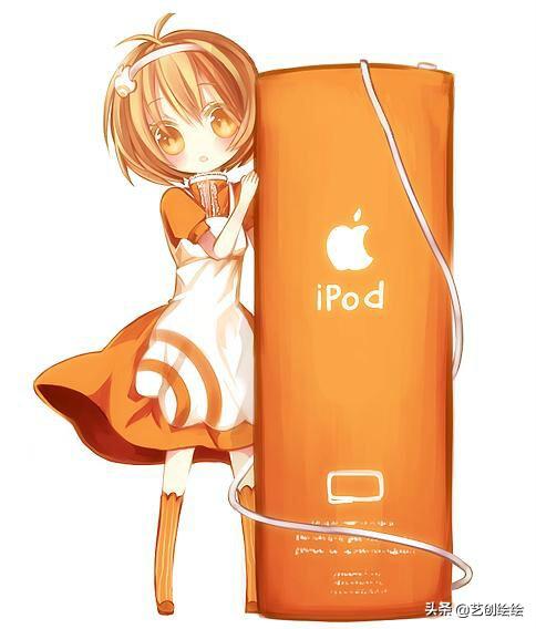23张物拟人一组苹果电子产品的动漫拟人作品意想不到的萌