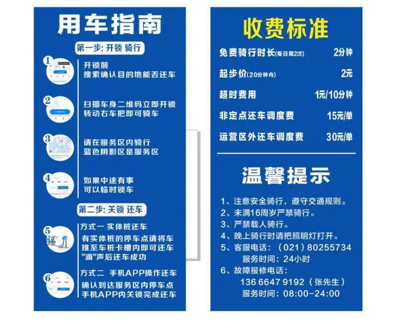 就在今天玉环首期共享电动车投放使用20分钟收费2元还免押金