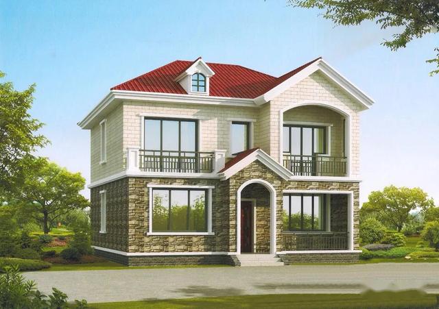 回老家盖一栋两层小别墅,第一栋美观采光好,第二栋造价低