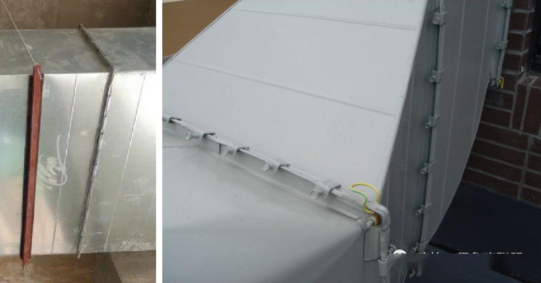 角钢法兰连接螺栓方向,长度统一顶丝卡连接风管时分布示意顶丝卡固定