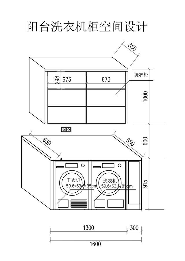 房子装修,3种阳台洗衣机柜设计,增加收纳空间,好看实用
