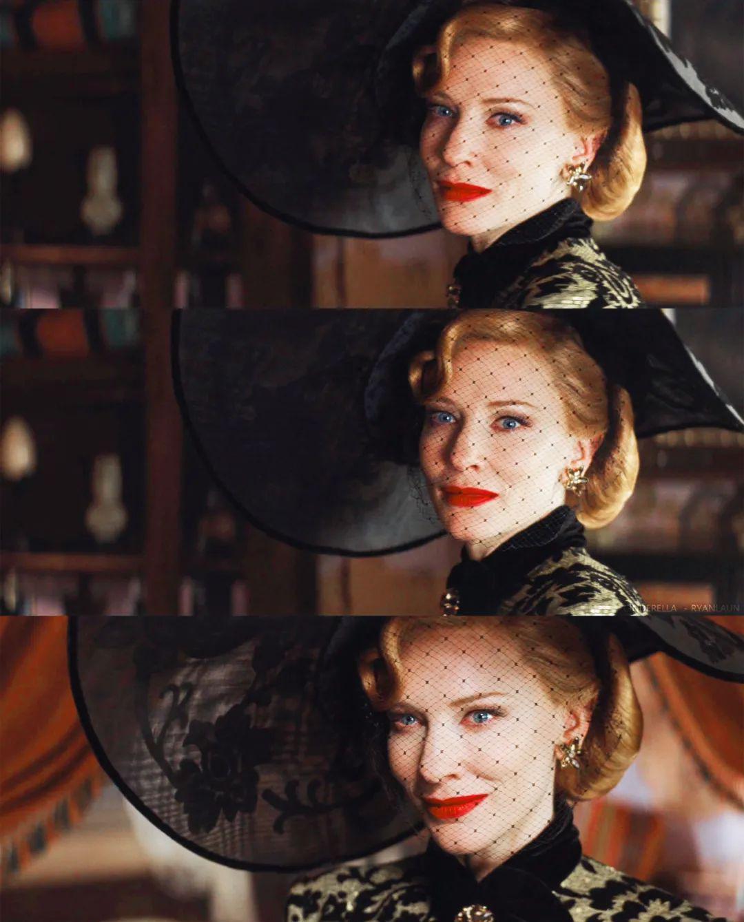 在《灰姑娘》中凯特饰演邪恶的灰姑娘继母特曼妮夫人.