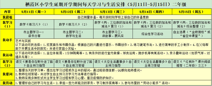 说明:课表里有关"金陵微校"与"省名师空中课堂"的内容,需要登录"金陵