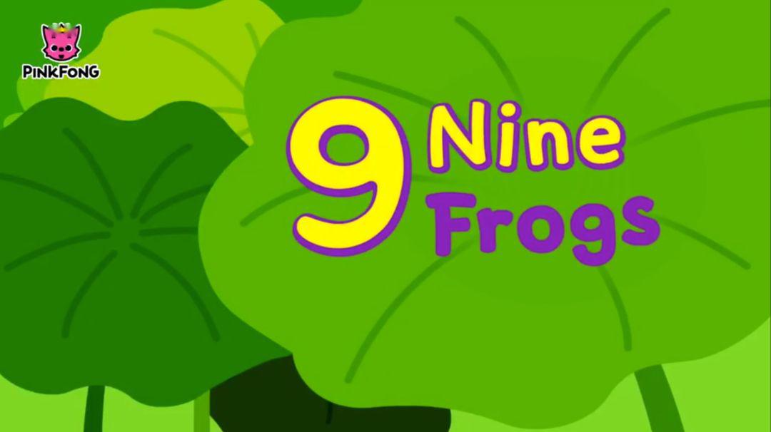 爱游泳,今天我们跟着儿歌一起来数一数九只小青蛙吧~磨耳朵英语让你家