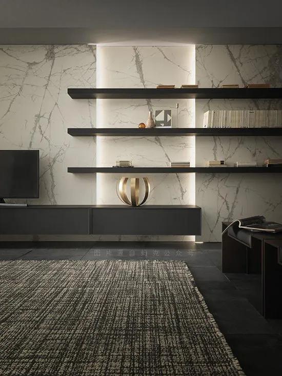 意式奢简电视背景柜极简与轻奢的完美平衡