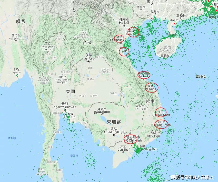 越南宜山港的地理位置图片