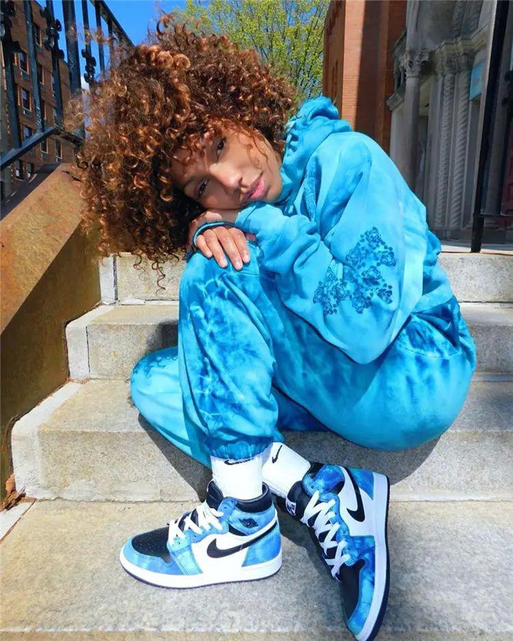 扎染aj1上脚图来了太帅了