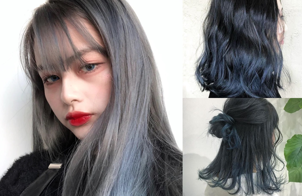 黄皮肤最适合的冷调发色蓝莓冰沙色!加点雾感减龄又显白