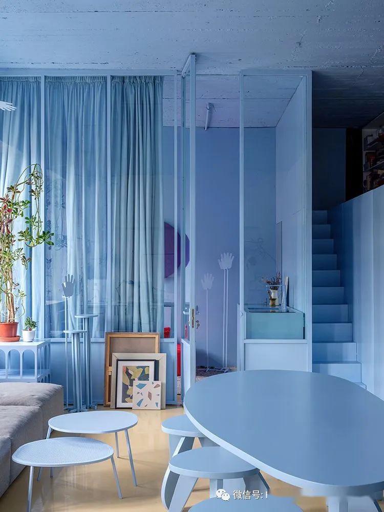 室内单色秘诀ins最受欢迎设计师harynuriev的婴儿蓝空间fashion空间