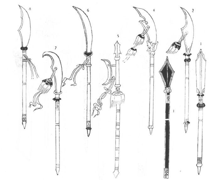 古代兵器刀线稿图片